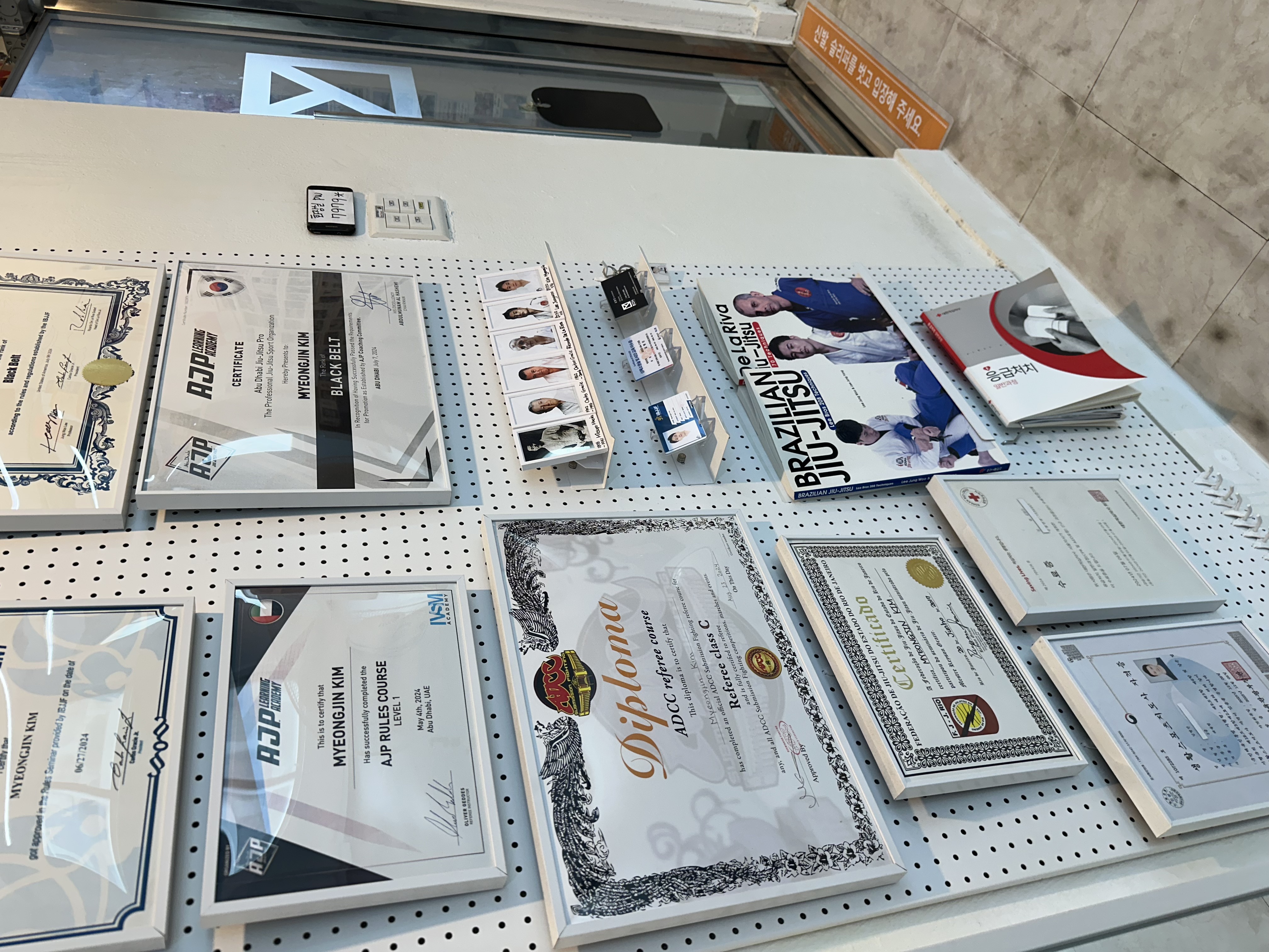 Jiu-Jitsu certifications and awards